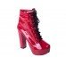 Bota Arrasadora Coturno Meia Pata Verniz Vermelho - Bridge-C_AR