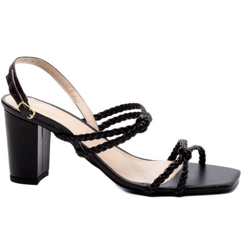 Sandália Salto Bloco Grosso Baixo - 3000-27A_AR