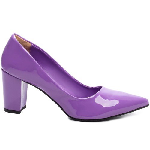 Sapato Scarpin Salto Bloco Grosso - 8000-02M_AR