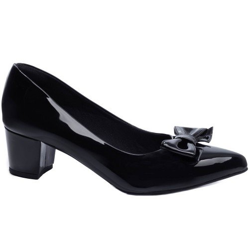 Sapato Scarpin Salto Bloco Grosso Baixo - 7050-01E_AR